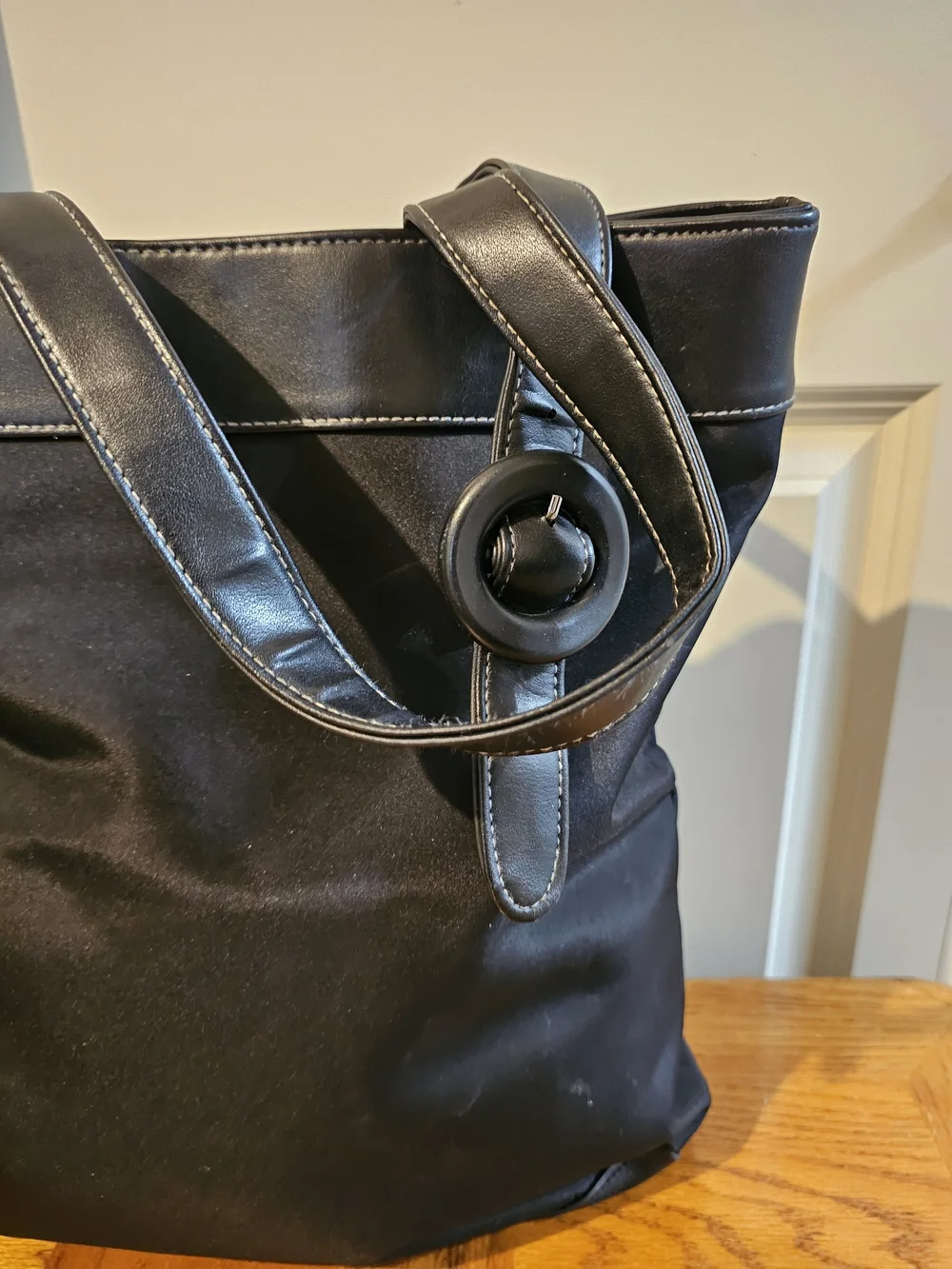 Givenchy Sleek Black Women’s Tote with Leather Trim